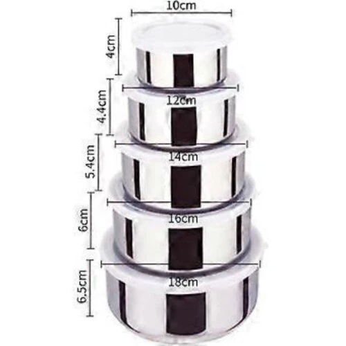Paslanmaz Çelik Yemek Saklama Kabı Seti - Resim 2