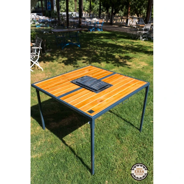 Katlanır mangal masası 100 x100 cm Kamp-karavan  model