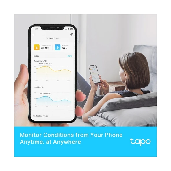 Tp-Link Tapo T315 Akıllı Isı&Nem Sensörü - 4