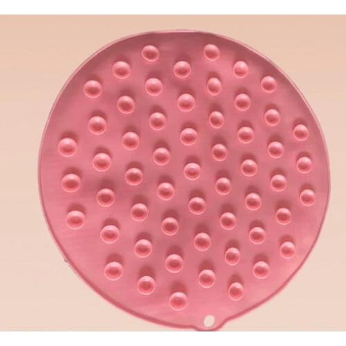 Yuvarlak Vantuzlu Banyo Sırt Kese Matı 26 cm - Resim 2