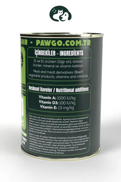 Pawgo Beef Prestige | Sığır Etli | 400g X 12 | Parça Etli | Köpek Yaş Mama - 5