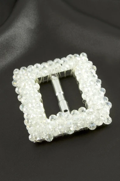 Dikdörtgen Taşlı Kemer Tokası 1 Adet - Resim 4