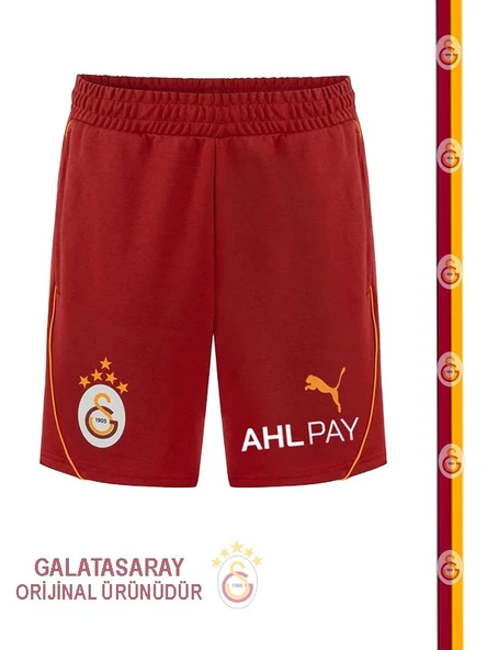 Galatasaray Lisanslı Puma A Takım Pamuk Kırmızı Şort - 1