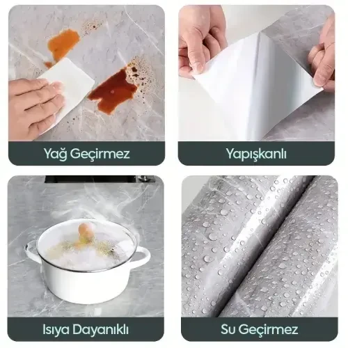 Mermer Desenli Kaplama Kağıdı 5 Metre - Resim 5