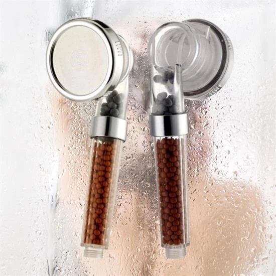 %50 Su Tasarruflu ve Arıtmalı Doğal Taşlı Banyo El Duş Başlığı - Resim 4