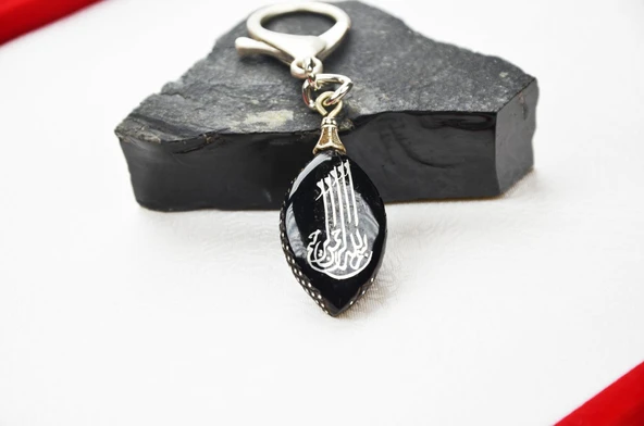 Vav Desen Oltu Taşı Anahtarlık ürün görseli