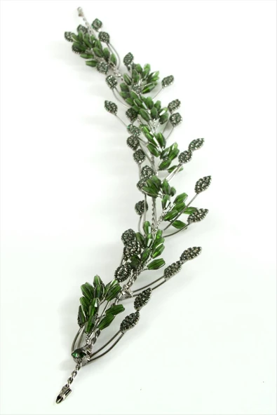 Yaprak Taşlı Saç Aksesuarı - Resim 5