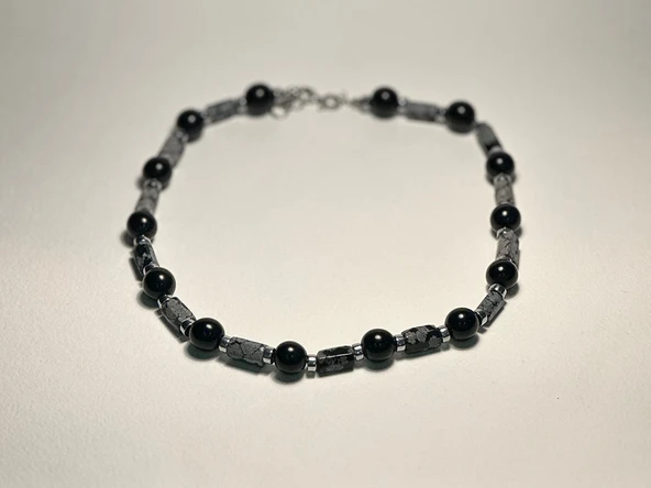 KARIŞIK SİYAH TAŞLI KOLYE ürün görseli