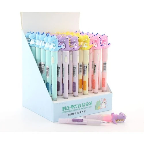 07 Uçlu Ledli Dinazor Tasarımlı Kurşun Kalem ürün görseli