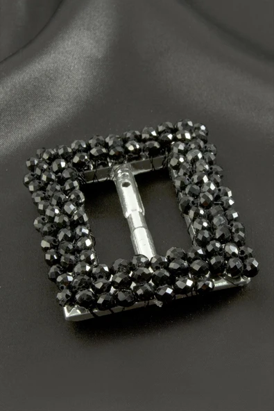 Dikdörtgen Taşlı Kemer Tokası 1 Adet - Resim 3