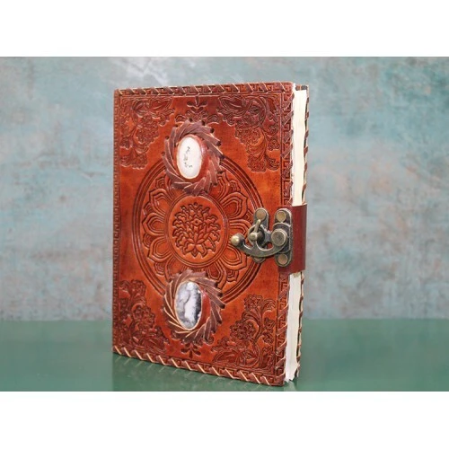 Taşlı Deri Defter Model 2 ürün görseli