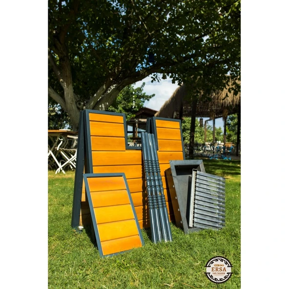 Katlanır Mangallı Masa 145 x 80 cm Ahşap - 2