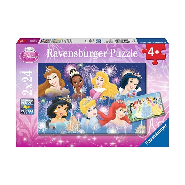 88720 Disney Prensesleri 2x24 parça Ravensburger Puzzle - Resim 2