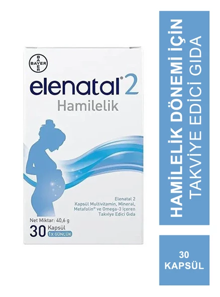 Elenatal 2 Hamilelik Multivitamin, Mineral ve Omega 3 Kapsül 30 luk