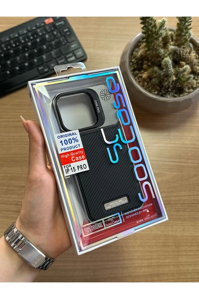MTL iPhone 14 Pro Standlı karbon Kılıf Soocase624 - 5