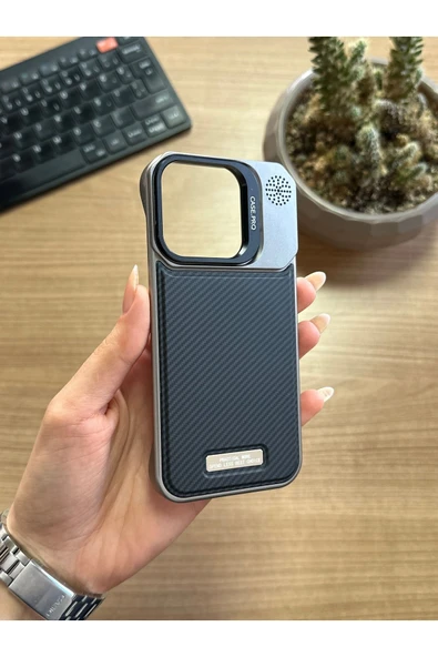 MTL iPhone 14 Pro Standlı karbon Kılıf Soocase624 - 1