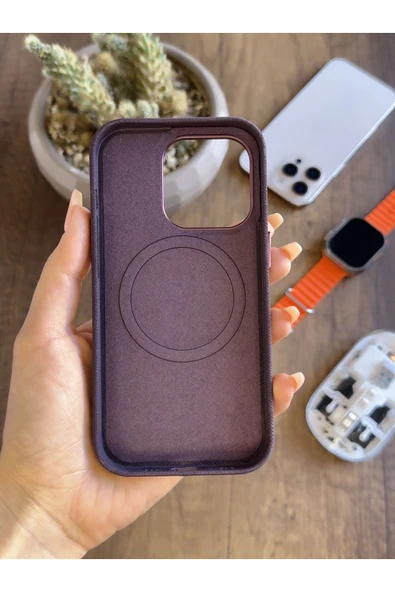 MTL iPhone 14 Pro Uyumlu Kadife Yüzeyli MagSafe Uyumlu Premium Kılıf SooCase691 - 3