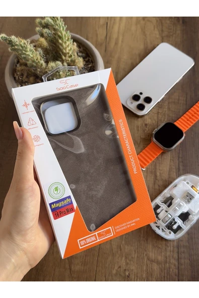 MTL iPhone 16 Pro Max Uyumlu Kadife Yüzeyli MagSafe Uyumlu Premium Kılıf SooCase691 - 5
