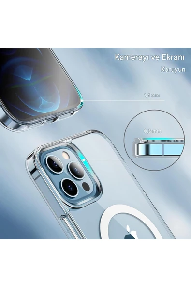 MTL iPhone 12 Pro Max Şeffaf Magsafe Kılıf - 5