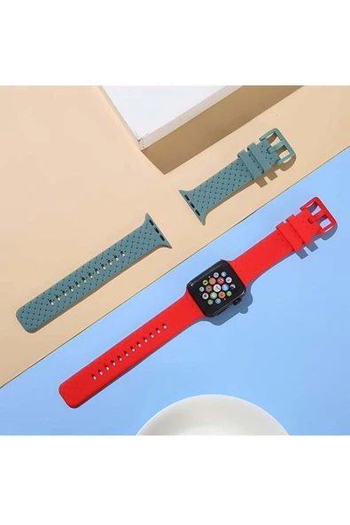 MTL Apple Watch Uyumlu Watch 1/2/3/4/5/6/SE/7/8/9 Serileri 42/44/45/49 MM Kordon Kayış Silikon MT92 - 4