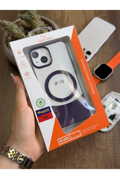 MTL iPhone 15 Magsafe Uyumlu Mika Sararmaz Kılıf SooCase720 - 5