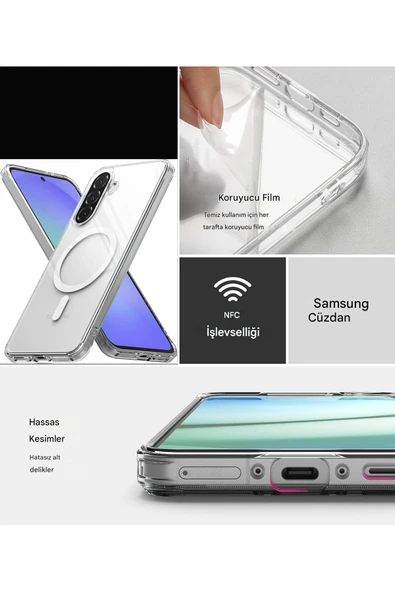 MTL Samsung Galaxy A56 Şeffaf Magsafe Kılıf - 3