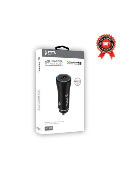MTL 18W QC3.0 Hızlı Şarj Destekli Akım Korumalı USB Araç Şarj Cihazı MT-A1812 - 3