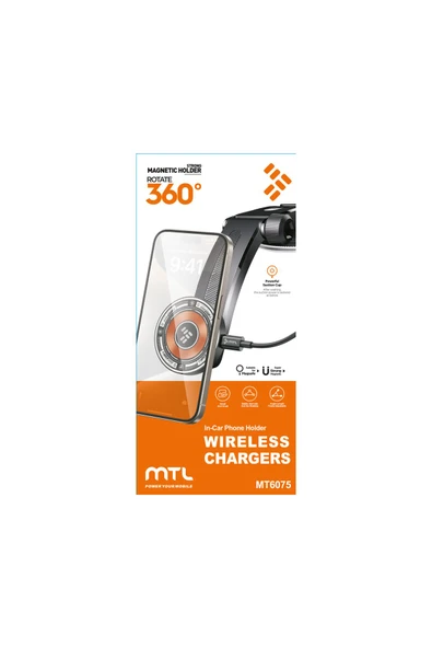 MTL Araç Telefon Tutucu Magsafe ile Uyumlu 15 W Kablosuz Şarjlı - MT6075 - 4