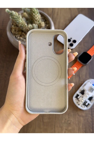 MTL iPhone 16 Uyumlu Kadife Yüzeyli MagSafe Uyumlu Premium Kılıf SooCase691 - 3