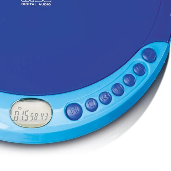 Lenco Taşınabilir CD Çalar Discman Şarj Özellikli Mavi CD-011 BU - 4
