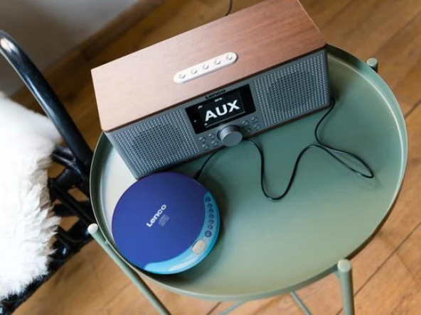 Lenco Taşınabilir CD Çalar Discman Şarj Özellikli Mavi CD-011 BU - 7