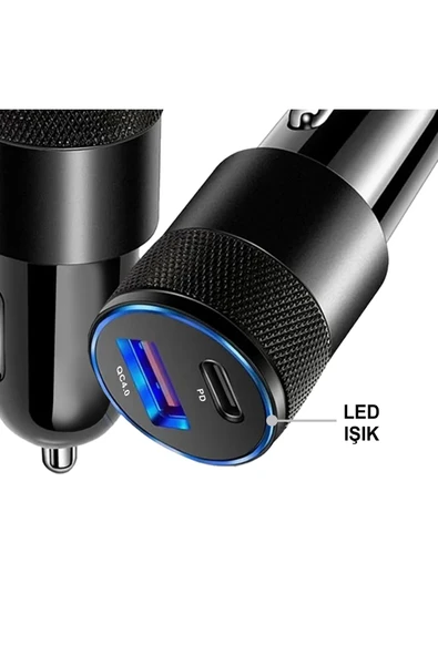MTL 38W PD+USB Çift Portlu - Qualcomm QC 4.0 Desteği Araç Şarj Cihazı MT-A1833 - 2