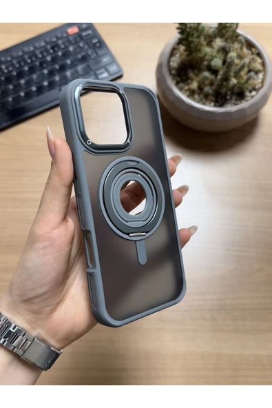 MTL iPhone 16 Pro Standlı Ve Yüzüklü MagSafe Kılıf Soocase721 - 1