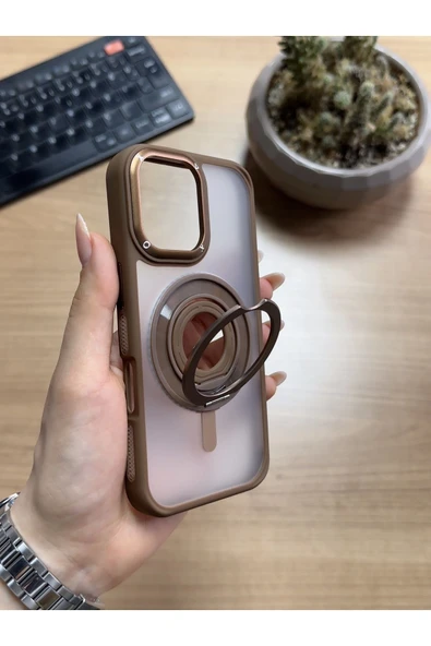 MTL iPhone 16 Standlı Ve Yüzüklü MagSafe Kılıf Soocase721 - 3