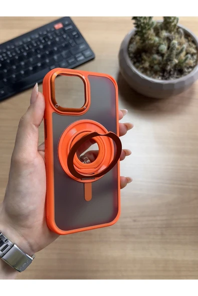 MTL iPhone 15 Standlı Ve Yüzüklü MagSafe Kılıf Soocase721 - 3