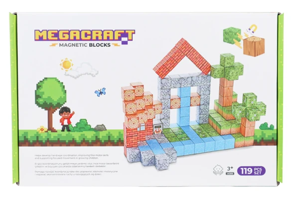 Megacraft Orman ve Ev Temalı Mıknatıslı Bloklar 119 Parça - Resim 2