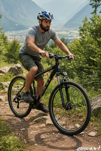 Bisan Mtx 7100 Erkek Dağ Bisikleti 43cm V 27.5 Jant 21 Vites Mat Siyah Krom ürün görseli 1