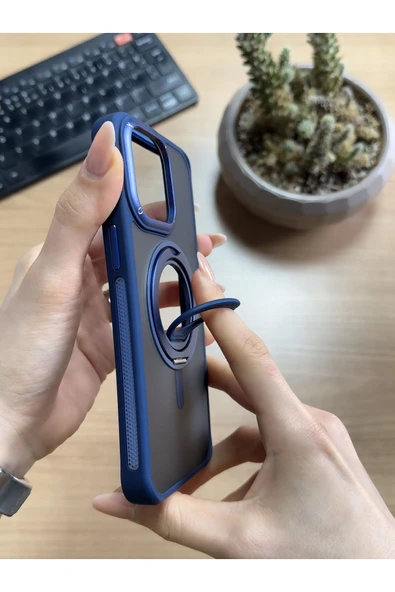 MTL iPhone 15 Pro Max Standlı Ve Yüzüklü MagSafe Kılıf Soocase721 - 2
