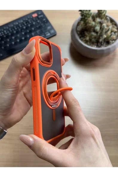 MTL iPhone 15 Standlı Ve Yüzüklü MagSafe Kılıf Soocase721 - 2