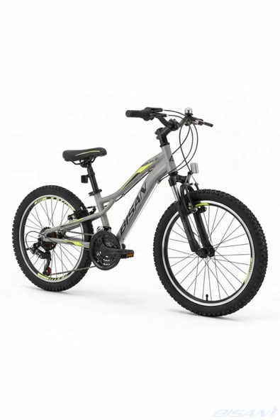 Bisan BİSAN BUFFALO ÇOCUK BİSİKLETİ 28 CM V 20 JANT 18 VİTES AÇIK GRİ SİYAH SARI - Resim 5