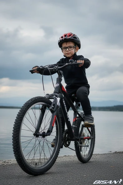 Bisan BUFFALO ÇOCUK BİSİKLETİ 20 JANT ÇELİK KADRO 28 CM V-FREN 18 VİTES MAT SİYAH KIRMIZI (6-8 YAŞ) - Resim 5