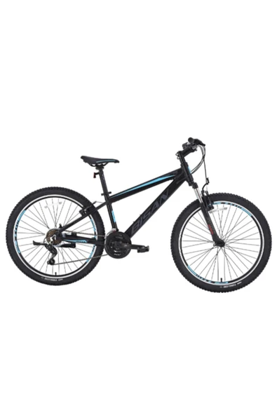 BİSAN COOPER DAĞ BİSİKLETİ 35 CM V 26 JANT 21 VİTES MAT SİYAH MAVİ - 1