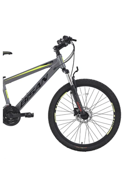 Bisan BİSAN COOPER DAĞ BİSİKLETİ 37 CM HD 27.5 JANT 21 VİTES FÜME SİYAH SARI - Resim 2