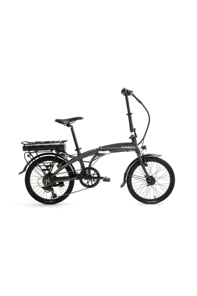 BİSAN PRİME ELEKTRİKLİ KATLANIR BİSİKLET 32 CM V 20 JANT 7 VİTES MAT GRİ SARI - 1