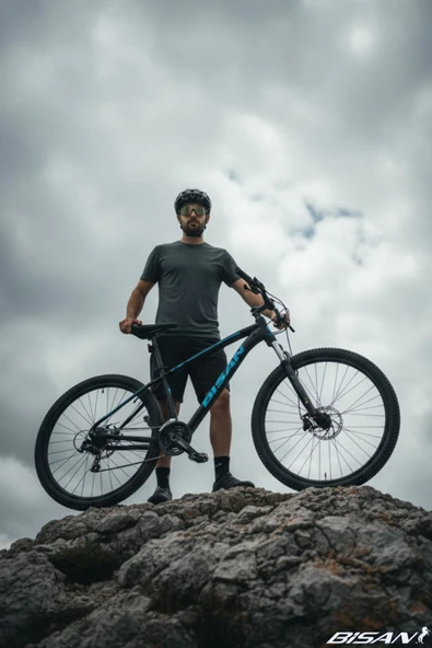 Bisan MTX 7200 Dağ Bisikleti 27,5 Jant Alüminyum 43 Kadro MD 24 Vites Mat Siyah-Mavi - Resim 5