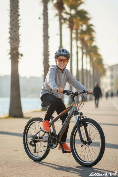 Bisan BİSAN COOPER ÇOCUK BİSİKLETİ 28 CM V 20 JANT 21 VİTES FÜME SİYAH TURUNCU ürün görseli