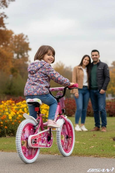 Bisan BİSAN ROSE ÇOCUK BİSİKLETİ 26 CM V FREN 16 JANT 1 VİTES METALİK PEMBE PEMBE - Resim 5