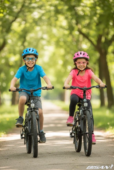 Bisan BUFFALO ÇOCUK BİSİKLETİ 28 CM V FREN 20 JANT 18 VİTES MAT SİYAH MAVİ (6-8 YAŞ) - Resim 3