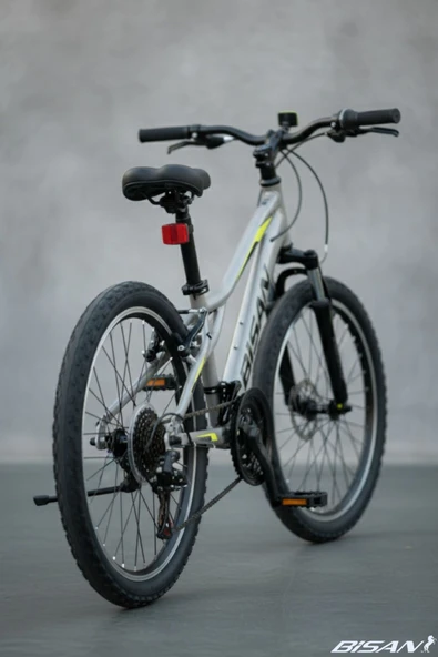 Bisan BİSAN BUFFALO ÇOCUK BİSİKLETİ 28 CM V 20 JANT 18 VİTES AÇIK GRİ SİYAH SARI - Resim 3