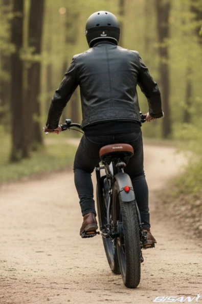 Bisan Rider Elektrikli Bisiklet 46 Cm Disk Fren 26 Jant 7 Vites Mat Siyah - Resim 3